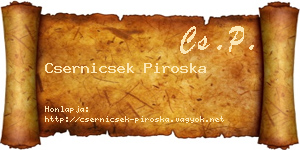 Csernicsek Piroska névjegykártya